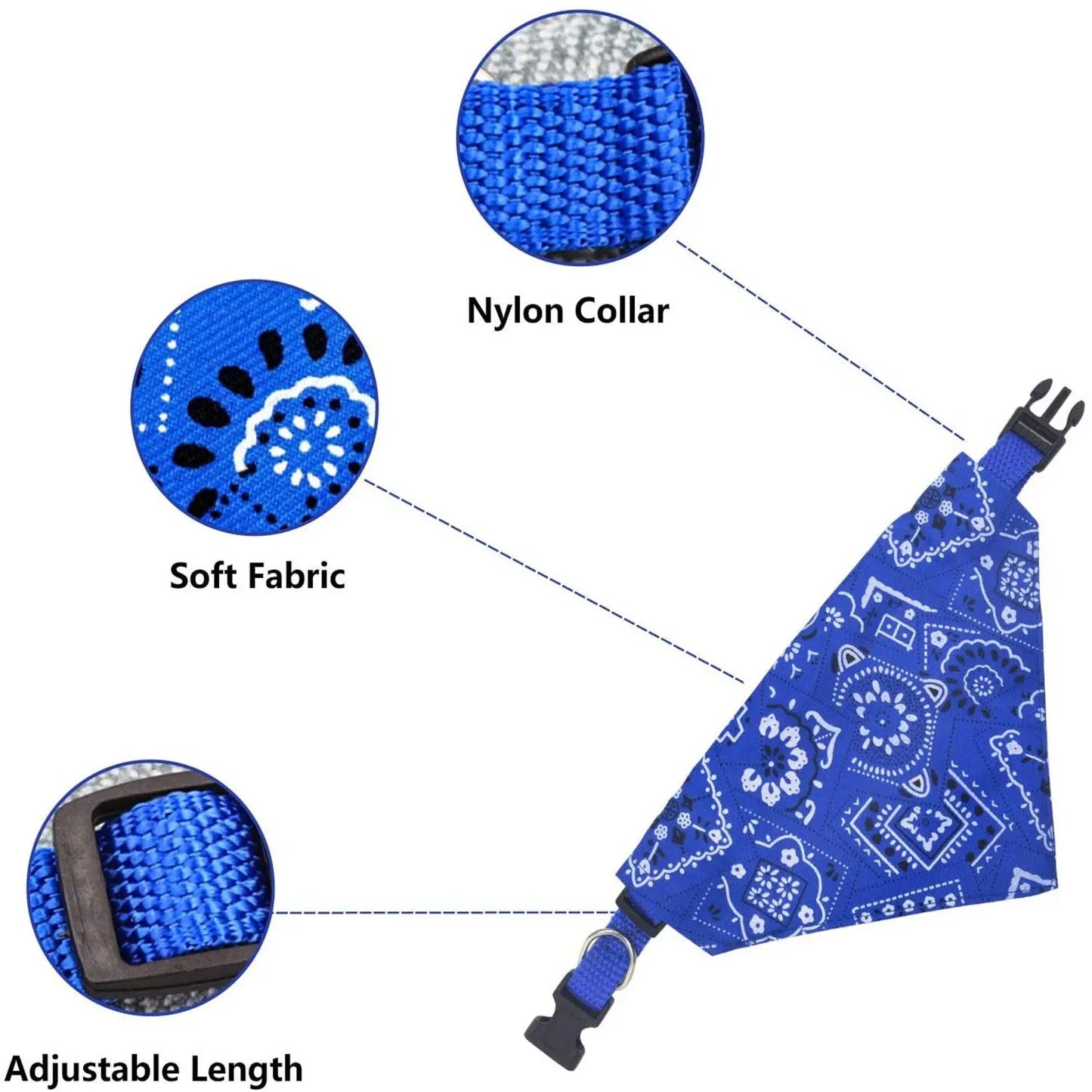 Bandana triangulaire réglable pour chien et chat, écharpe lavable, collier, bavoir, décoration de cou pour chat, fête d'anniversaire, déguisement