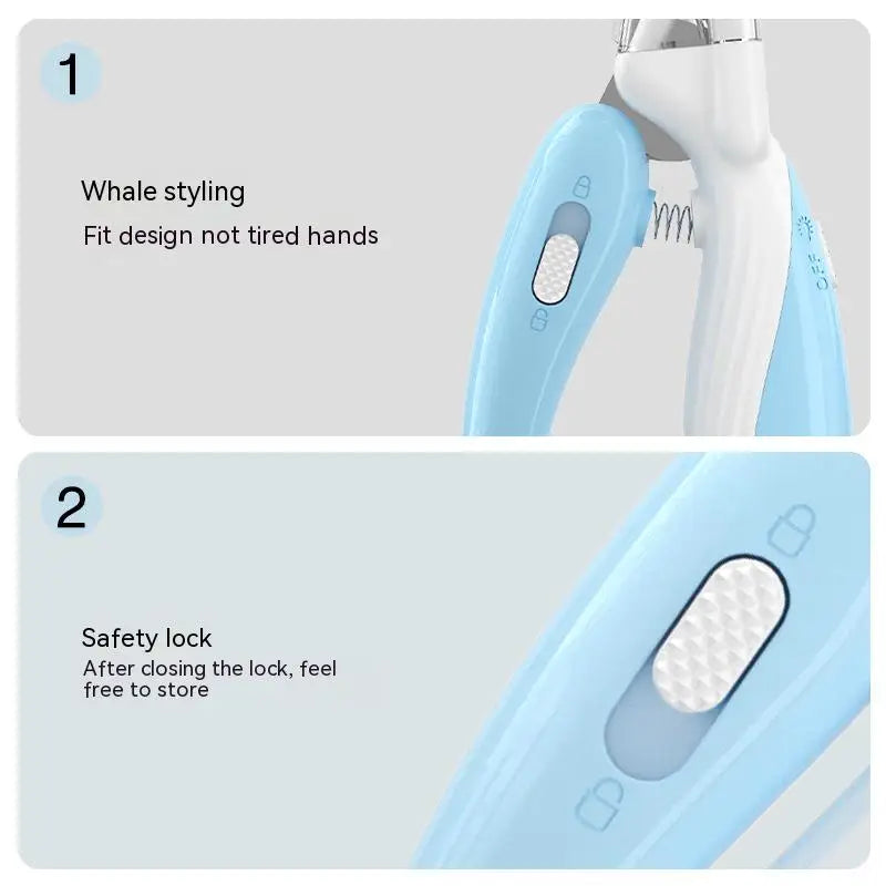 Coupe-ongles pour animaux de compagnie, coupe-ongles pour chiens et chats, coupe-ongles électrique à LED pratique, fournitures de toilettage pour chiens
