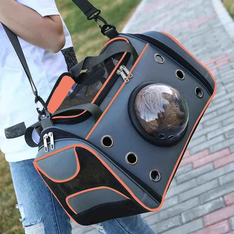 Sac de transport pour chien, sac à bandoulière portable pour animaux de compagnie, sac à dos respirant de grande capacité pour chats et petits chiens