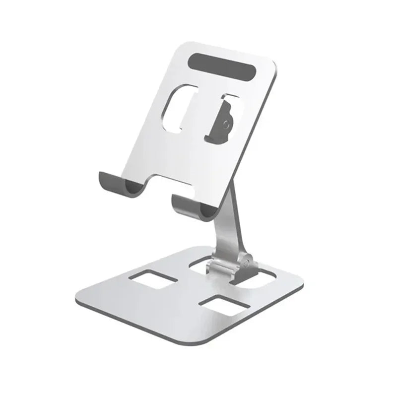 All Metal Aluminum 360 Rotation Mobile Phone Holder Universal Bracket Folding Double Shaft Design Stable Anti Fall