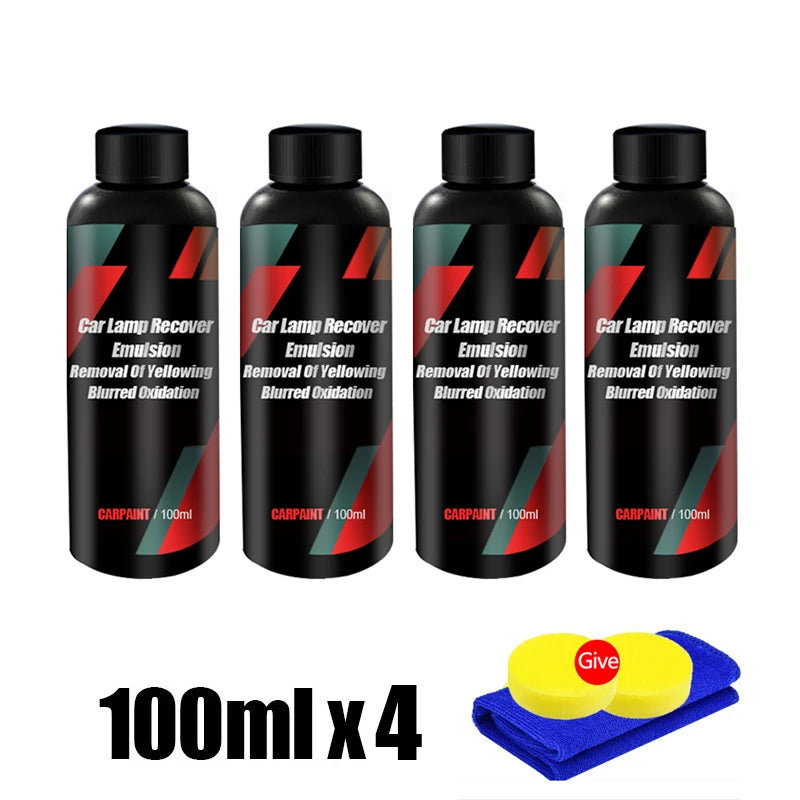 Car Quick Headlight Restoration Polishing Kits Headlamp Remover Repair Cleaning Remove Oxidation Headlight Polish Liquid LHB-16