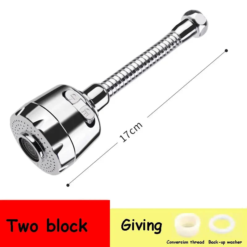 360° Rotating Kitchen Faucet Pressurized Anti-Splash Extended Filter Foam Universal Faucet Head Sprayer for Kitchen