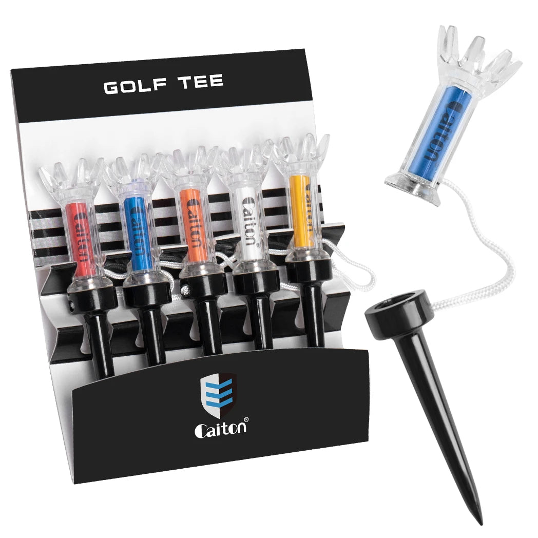 Ensemble de tees de golf magnétiques en plastique Caiton, améliorez votre jeu avec Caiton, rebond à 360 degrés, deux tailles, 5 pièces
