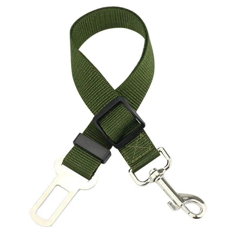 Ceinture de sécurité réglable pour chien et chat, harnais pour véhicule, clip de sécurité, levier de traction, colliers pour chien, accessoires pour chien