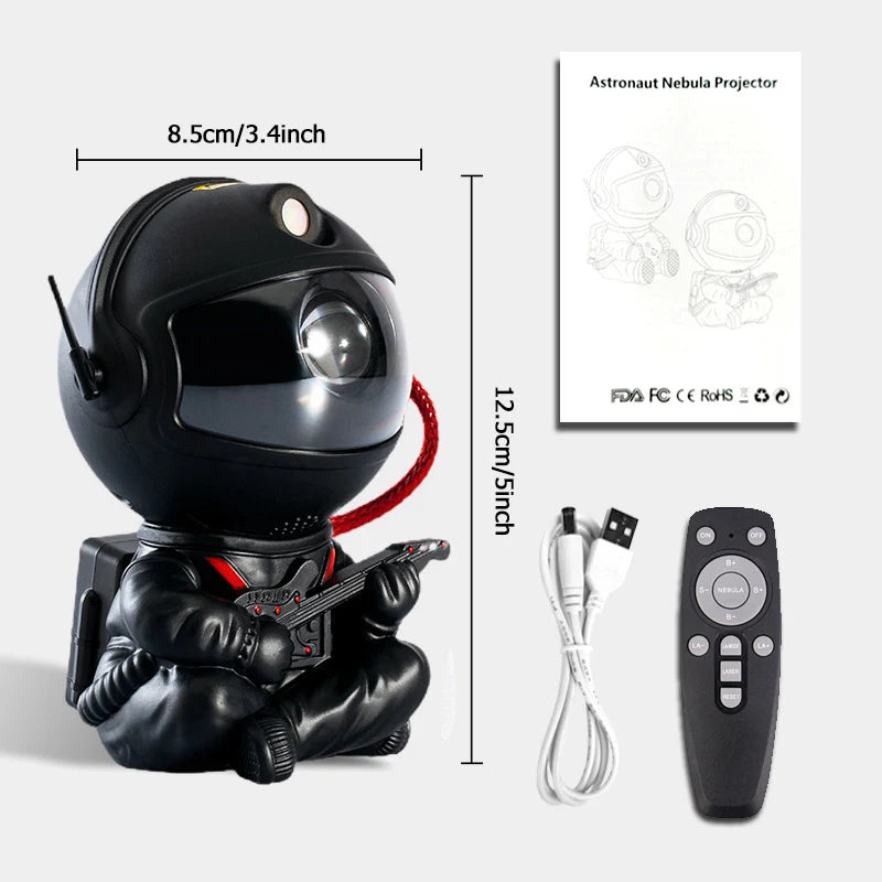 Projecteur d'étoiles pour enfants, veilleuse galaxie, astronaute, espace, projecteur, nébuleuse étoilée, lampe de plafond LED pour cadeau de Noël ou d'anniversaire