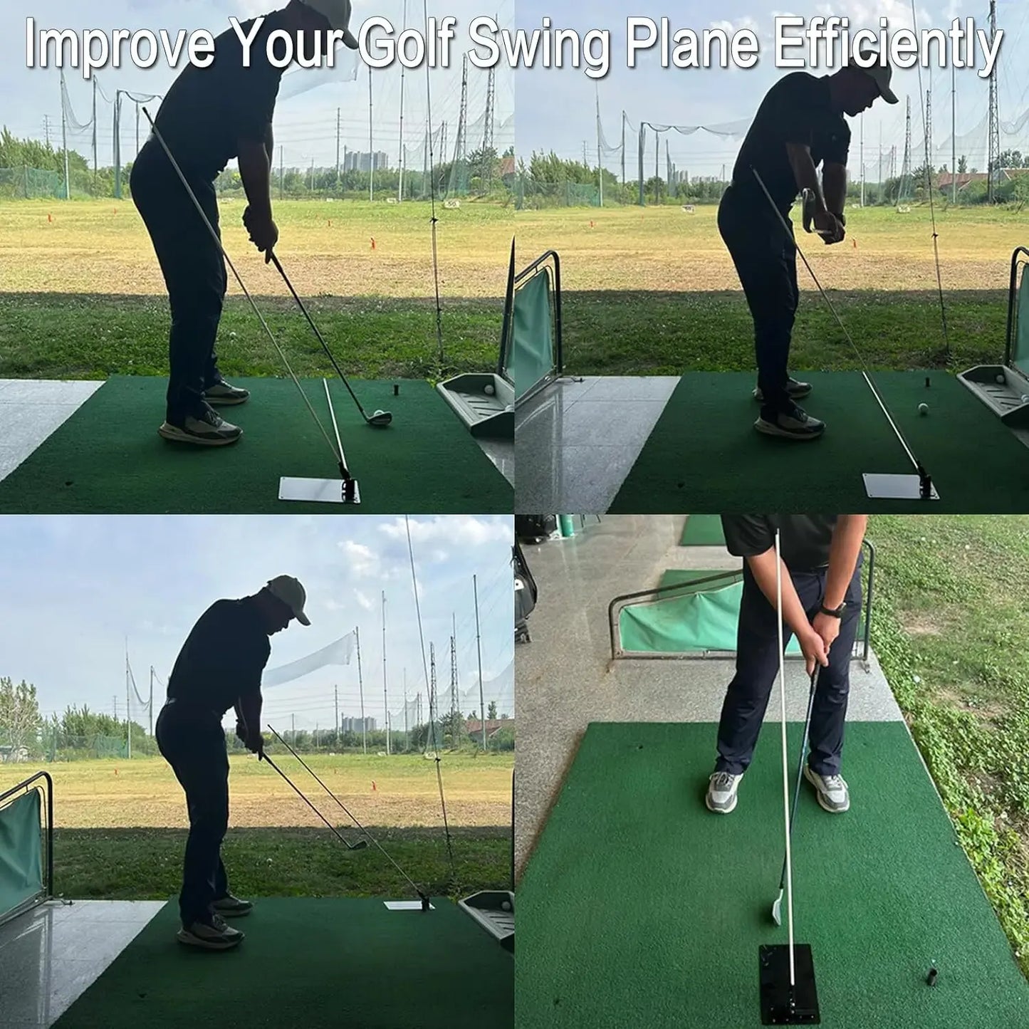 Support d'alignement de golf, plaque d'entraînement au swing, aide à l'entraînement, base d'alignement
