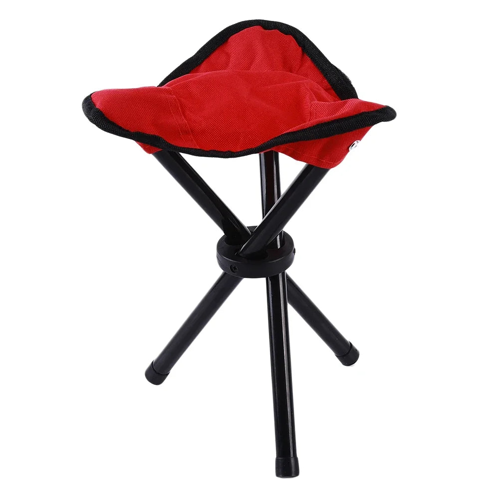 Tabouret trépied pliable en acier, indispensable et portable – Polyvalent pour pique-nique, camping, randonnée et pêche