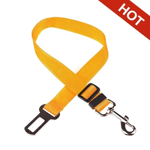 Ceinture de sécurité réglable pour chien et chat, harnais pour véhicule, clip de sécurité, levier de traction, colliers pour chien, accessoires pour chien