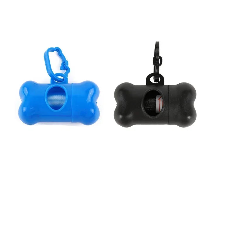 Poubelle pour animaux de compagnie en plastique en forme d'os, outil portable, sac de nettoyage spécial pour chiens sortant, facile à retirer, fournitures pour chiens, sac à crottes