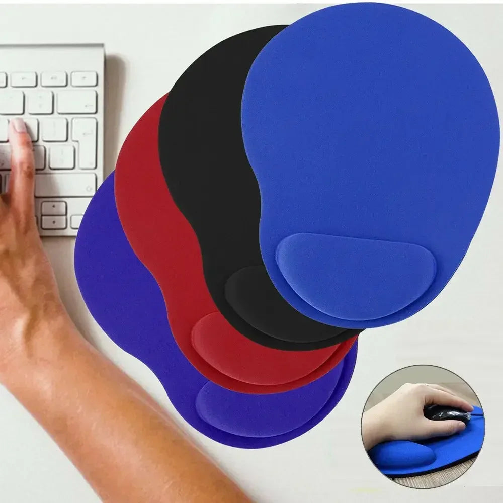 Tapis de souris ergonomique avec repose-poignet confortable et antidérapant, doux et confortable pour ordinateur portable