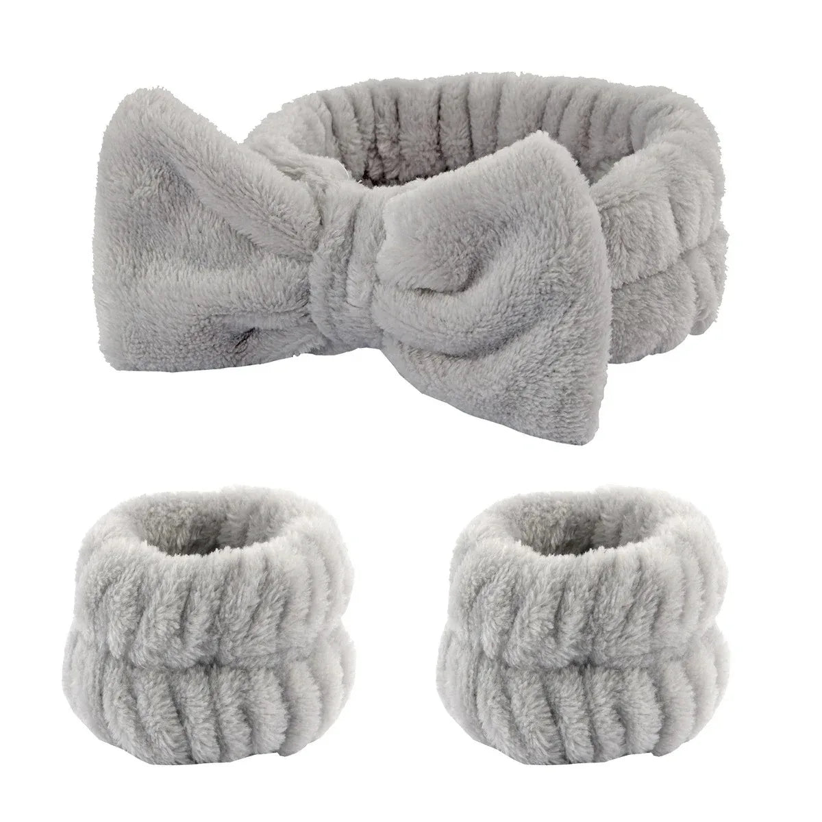 3 件套 Spa Headband Wristband for Washing Face Microfiber Makeup Towel Hair Bands Washband Scrunchies Absorbent Wrist Sweatband