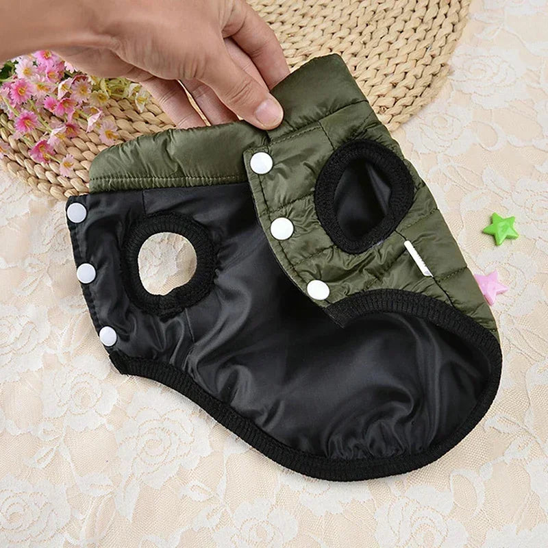 Manteau double face pour chien, vêtement d'hiver chaud pour petits et moyens chiens, gilet pour chihuahua, vêtements doux pour chiots