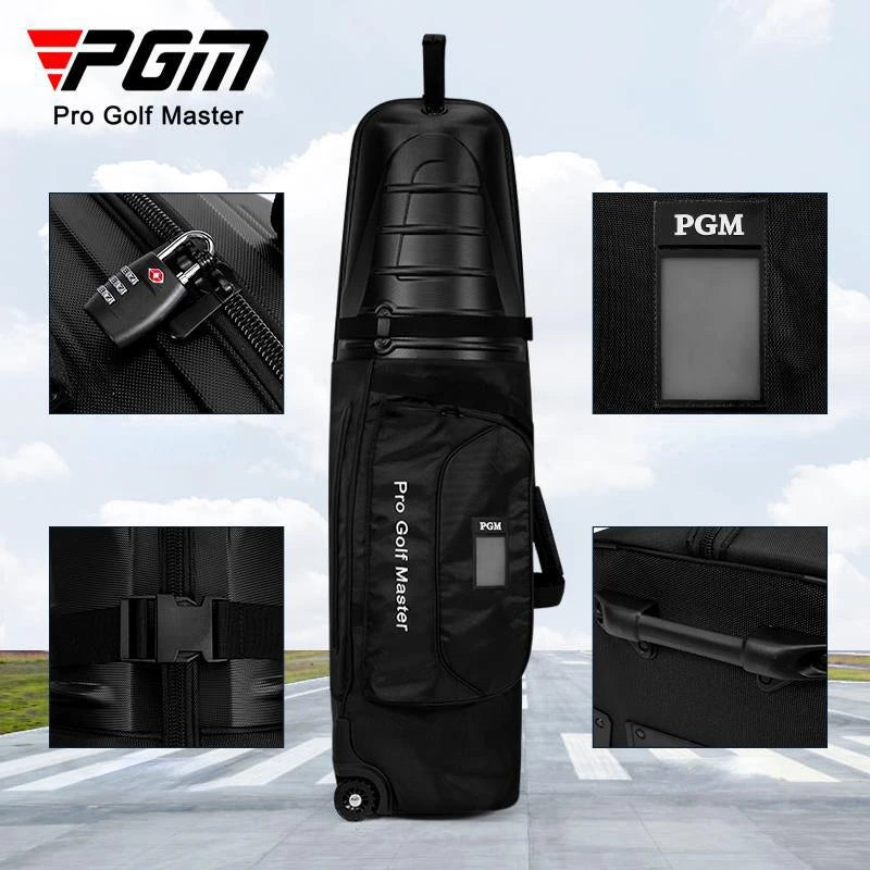 Sac de golf de voyage PGM pour hommes et femmes, coque rigide, anti-collision, ceinture de consignation pour avion, roller, voyage, HKB014