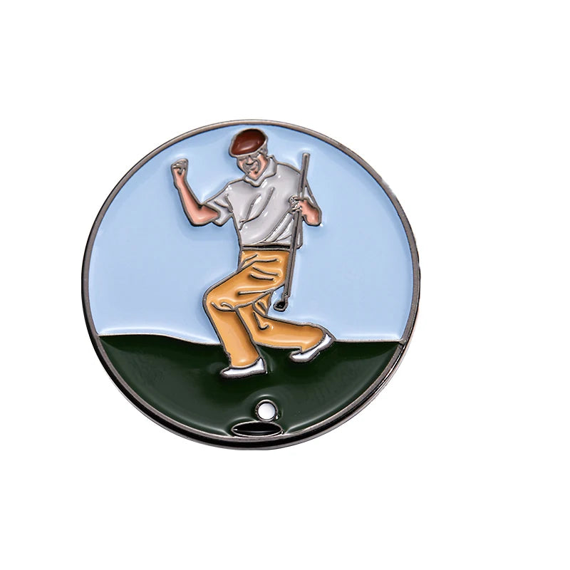 Marqueur de balle de golf magnétique amovible en alliage, accessoire de golf créatif, amusant et tendance, décoration de vacances, cadeaux