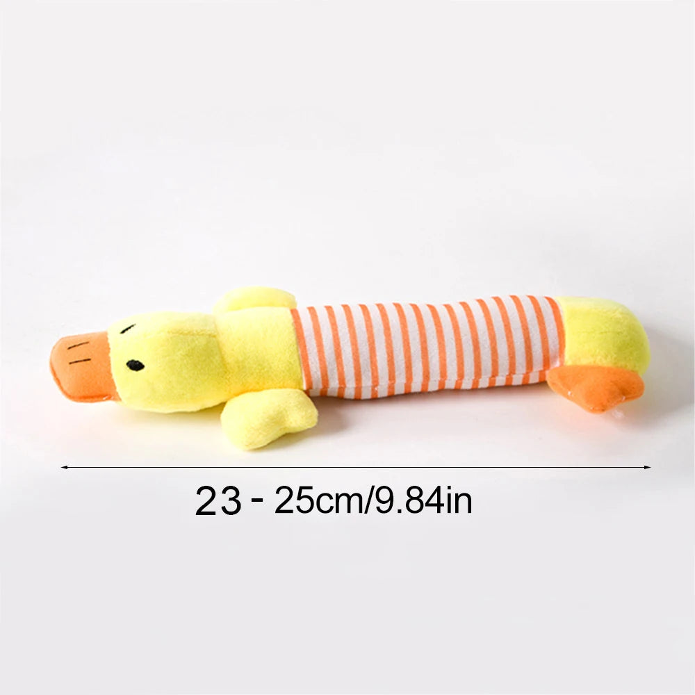 Jouet amusant pour chien, sans rembourrage, avec couineurs, en peluche durable, sans rembourrage, à mâcher