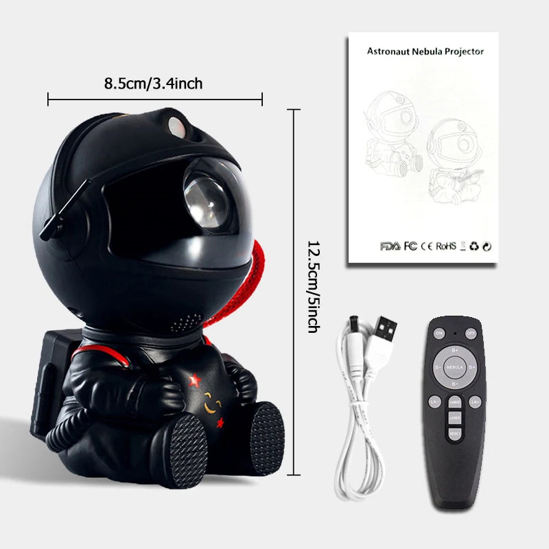 Projecteur d'étoiles pour enfants, veilleuse galaxie, astronaute, espace, projecteur, nébuleuse étoilée, lampe de plafond LED pour cadeau de Noël ou d'anniversaire