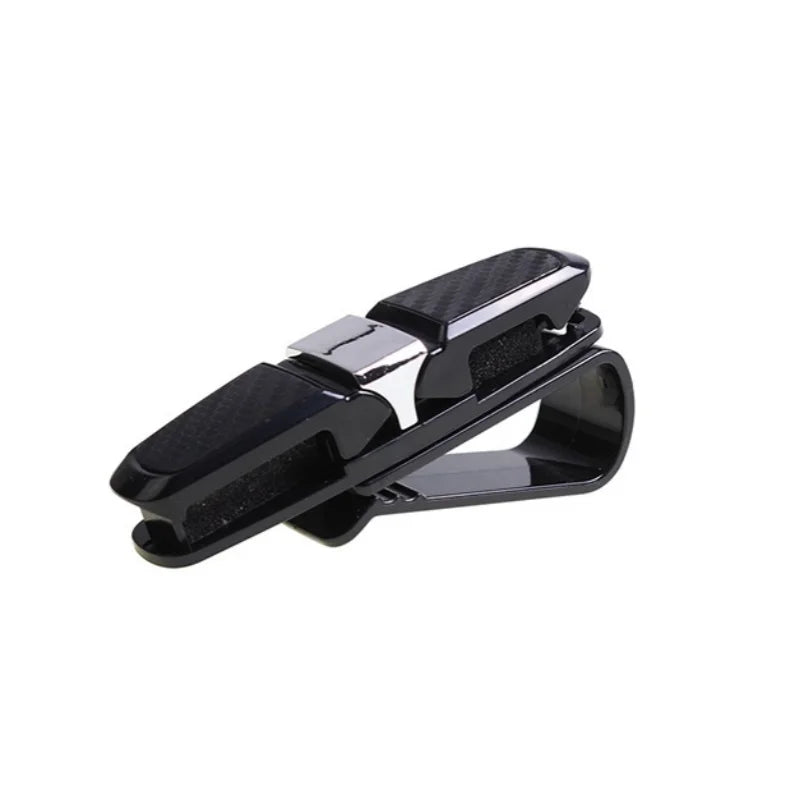 1pcs Car Glasses Holder Portable Eyeglasses Sunglasses Case Ticket Card Clamp Car Sun Visor Clip ABS Auto Accessories