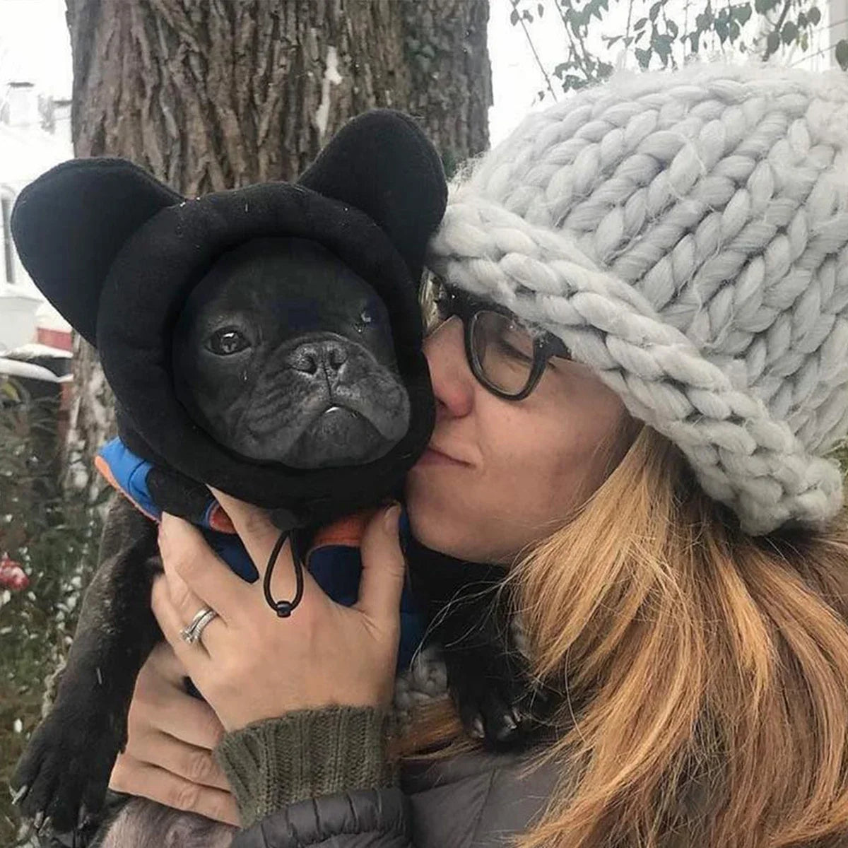 Chapeau de chauve-souris en polaire pour chien