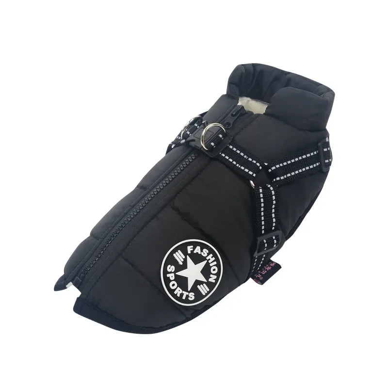 Veste pour chien avec harnais, vêtements d'hiver chauds pour chien, manteau imperméable pour petit chien, chihuahua, bouledogue français