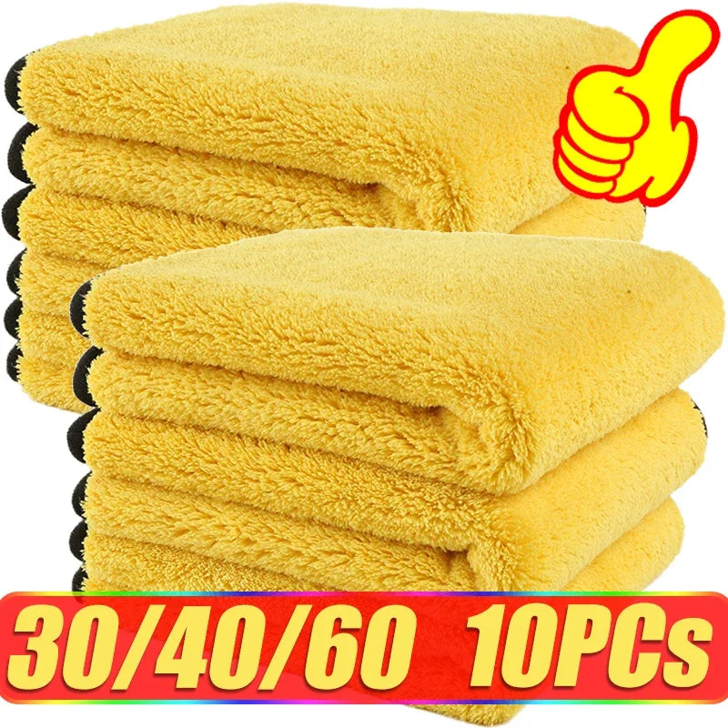 Lot de 1/10 serviettes de nettoyage en microfibre