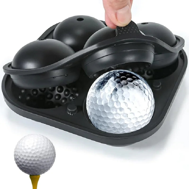 Moule à glaçons rond en silicone pour golf, spécial whisky, 4 grilles de golf, ustensiles de cuisine