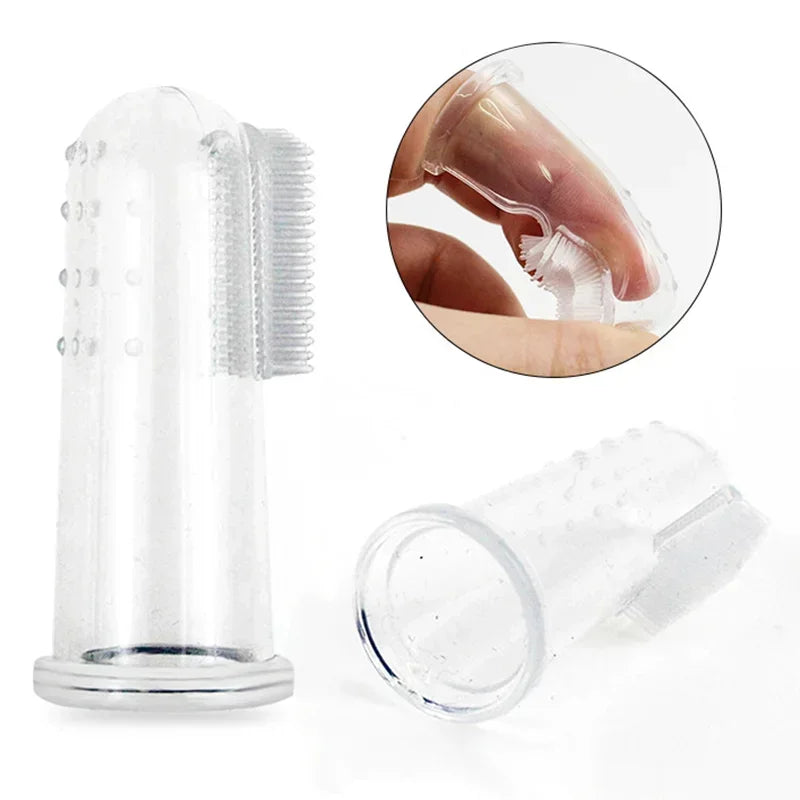 Brosse à dents super douce pour animaux de compagnie, brosse pour chien en peluche, outil de soins dentaires contre la mauvaise haleine et le tartre, nettoyage des dents pour chiens et chats, gel de silice, fournitures pour animaux de compagnie