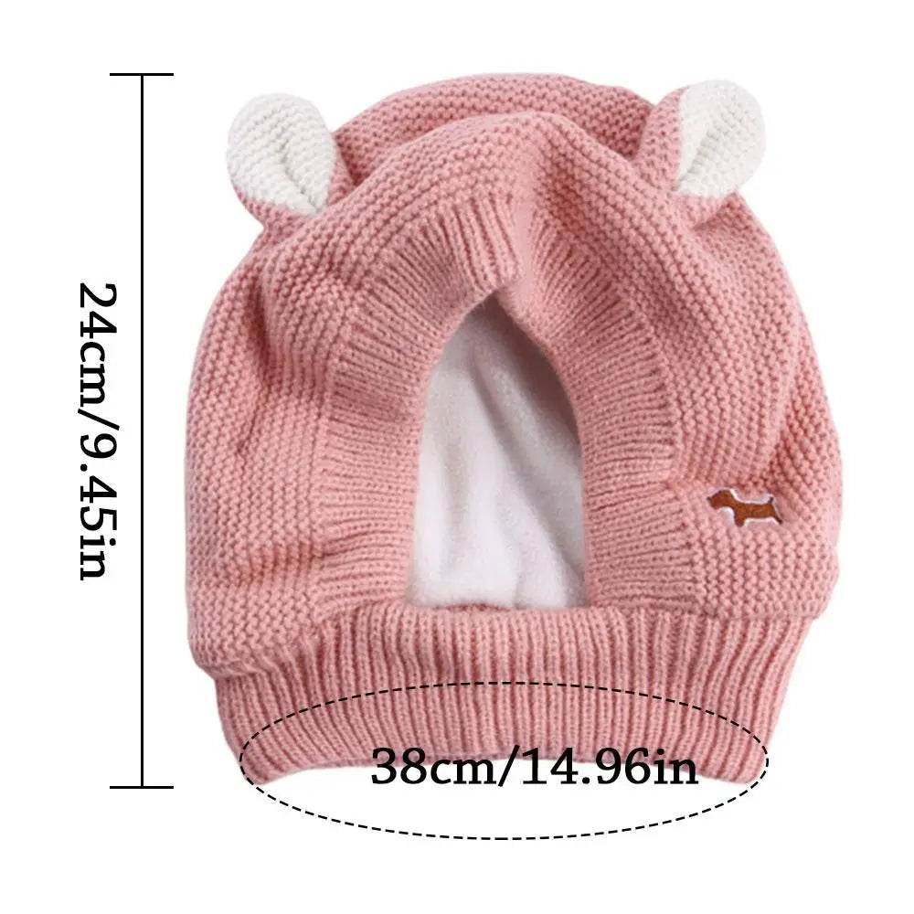 Cache-oreilles pour chiens, protection contre le bruit, bonnet tricoté, anti-anxiété, chaud pour l'hiver, pour chiens de taille moyenne et grande. Nouveau