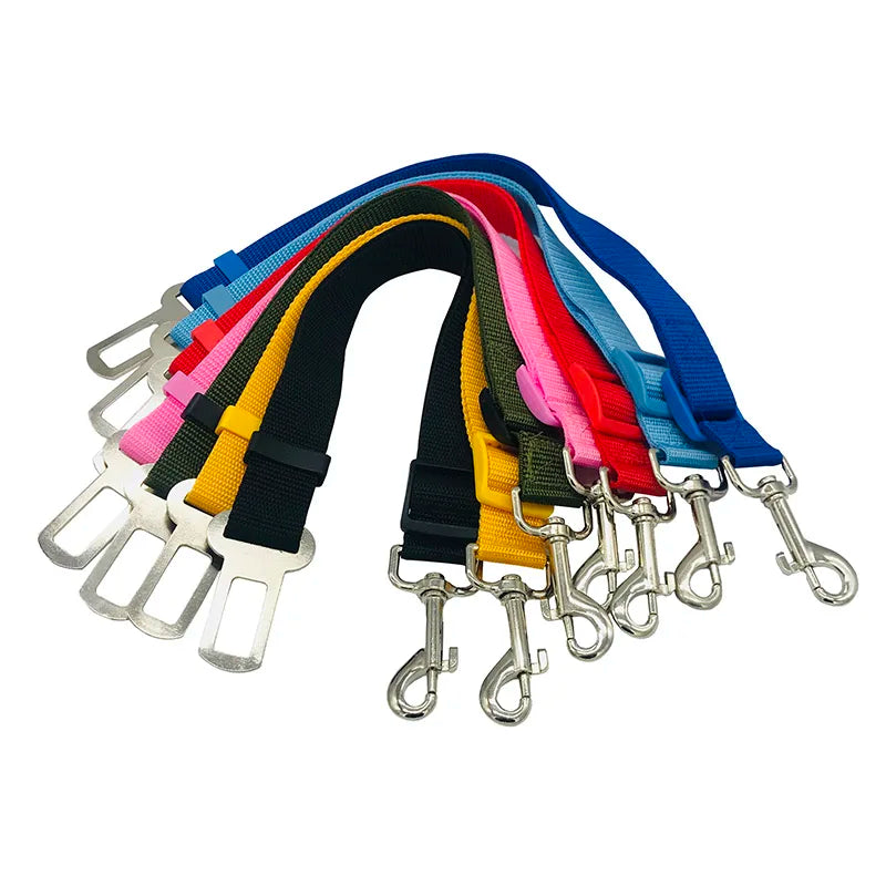 Pet Dog Safety Rope, Car Mounted Pet Traction Belt, Pet Adjustable Traction Rope, Car Used Pet Dog Supplies, Black, Red, Blue, P