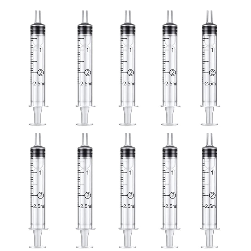 Lot de 2 à 20 seringues réutilisables en plastique de 1 à 10 ml pour mesurer les nutriments