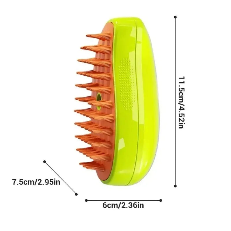 Brosse à vapeur électrique 3 en 1 pour animaux de compagnie, nettoyage pour chats et chiens, spray de massage, peigne de toilettage, poignée rétractable, épilation des poils d'animaux, BeautyBrush