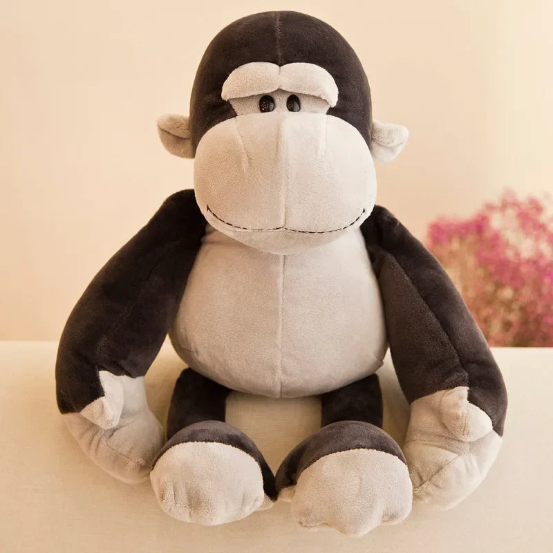 Peluche Kawaii de 25 cm, animal de la jungle, chien, zèbre, éléphant, lion, renard, girafe, jouets pour enfants, cadeau d'anniversaire