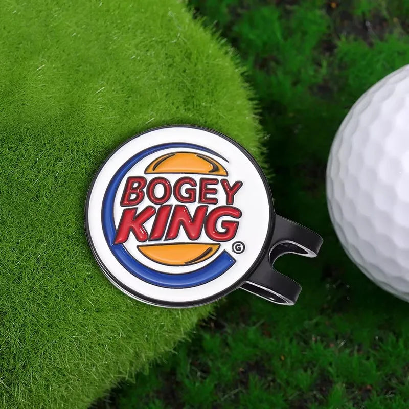 Bogey Ball King Pinces à chapeau de golf créatives, marqueur de balle de golf magnétique, pince à casquette, bijoux décoratifs tendance, cadeau pour les amateurs de golf