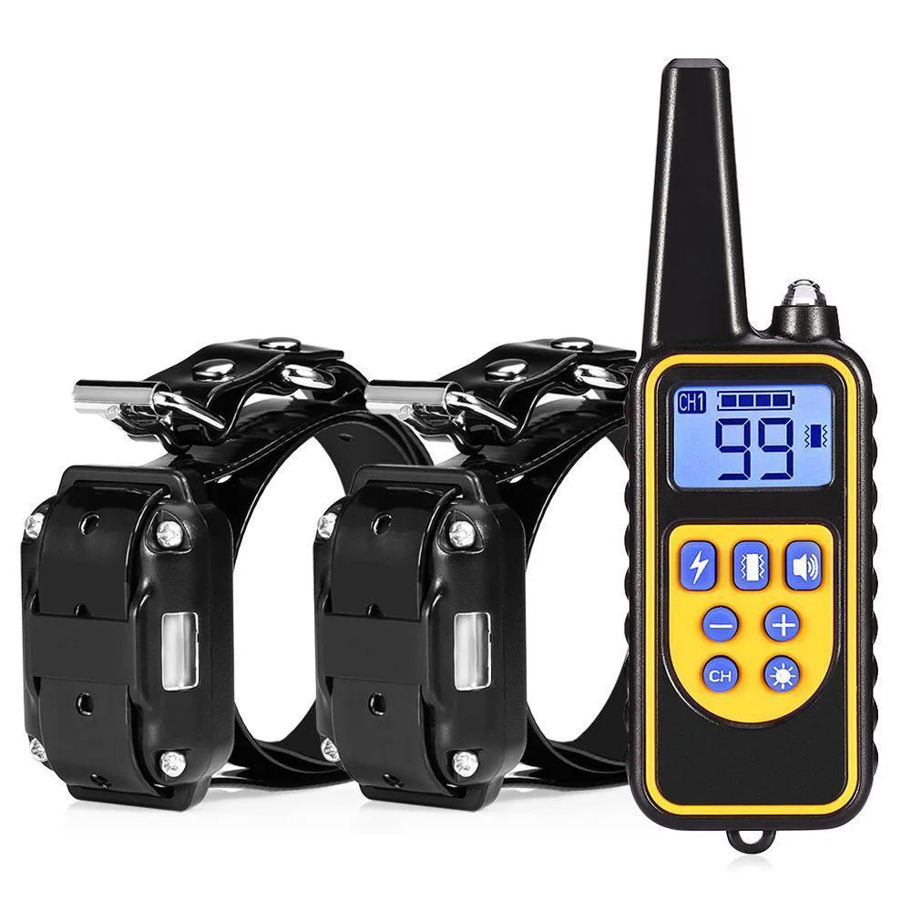Collier de dressage électrique pour chien, rechargeable, anti-aboiements, anti-choc, anti-vibrations, étanche, avec clicker