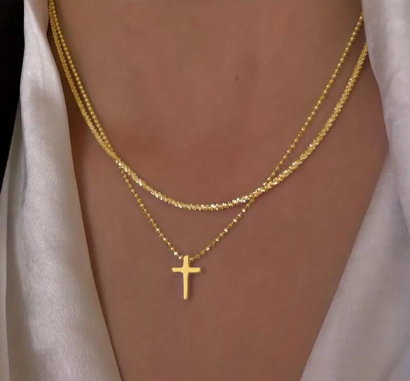 Collier argenté scintillant pour femmes