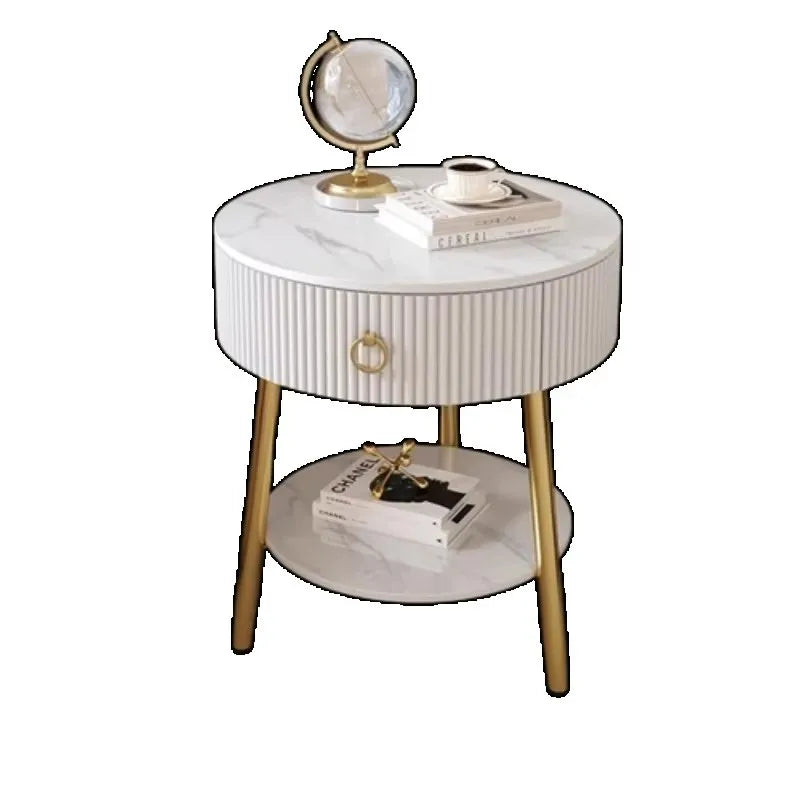 Metal Kawaii Night Table Storage Minimalist Japandi Nordic Trendy Bedside Table Modern Slate Meuble De Rangement Home Furniture