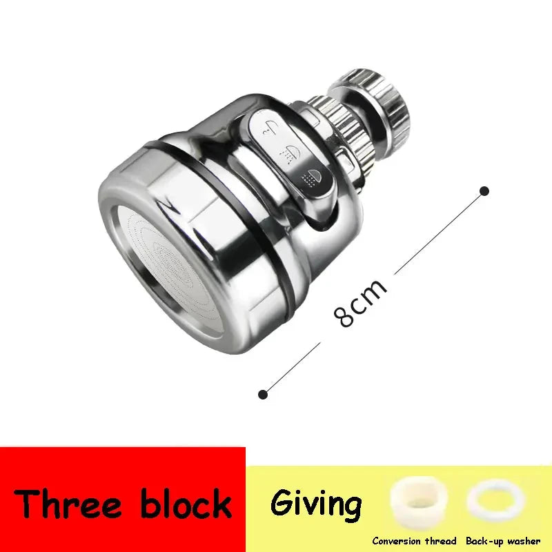 360° Rotating Kitchen Faucet Pressurized Anti-Splash Extended Filter Foam Universal Faucet Head Sprayer for Kitchen