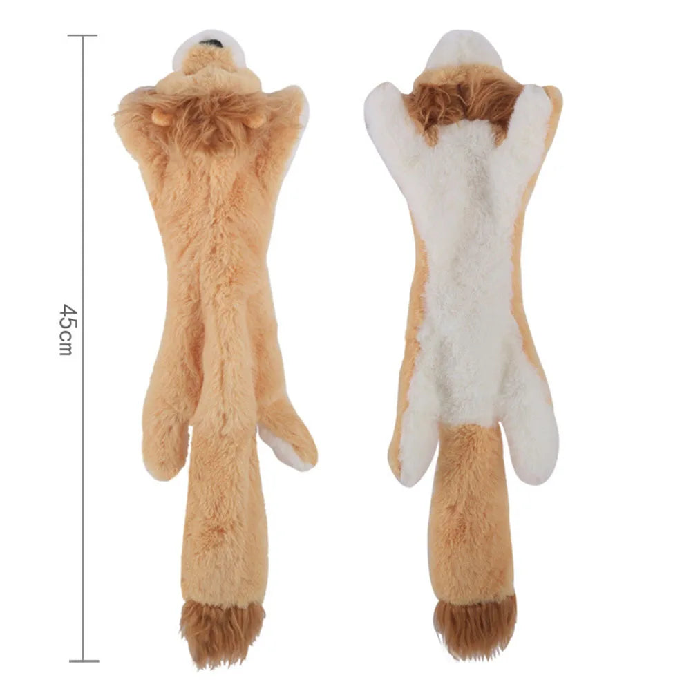 Jouet amusant pour chien, sans rembourrage, avec couineurs, en peluche durable, sans rembourrage, à mâcher
