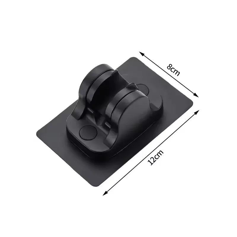 Shower Head Holder Brackets Black Suction Cup Wall Mount Adjustable Support For Bathroom Accessories Without Drill Stand Bath