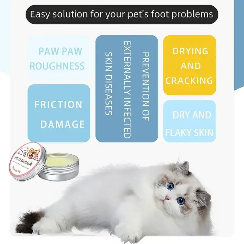 Baume pour pattes de chien 50 g, crème protectrice, hydratant pour le nez des animaux, réparation des crevasses et des pieds, accessoires pour chats