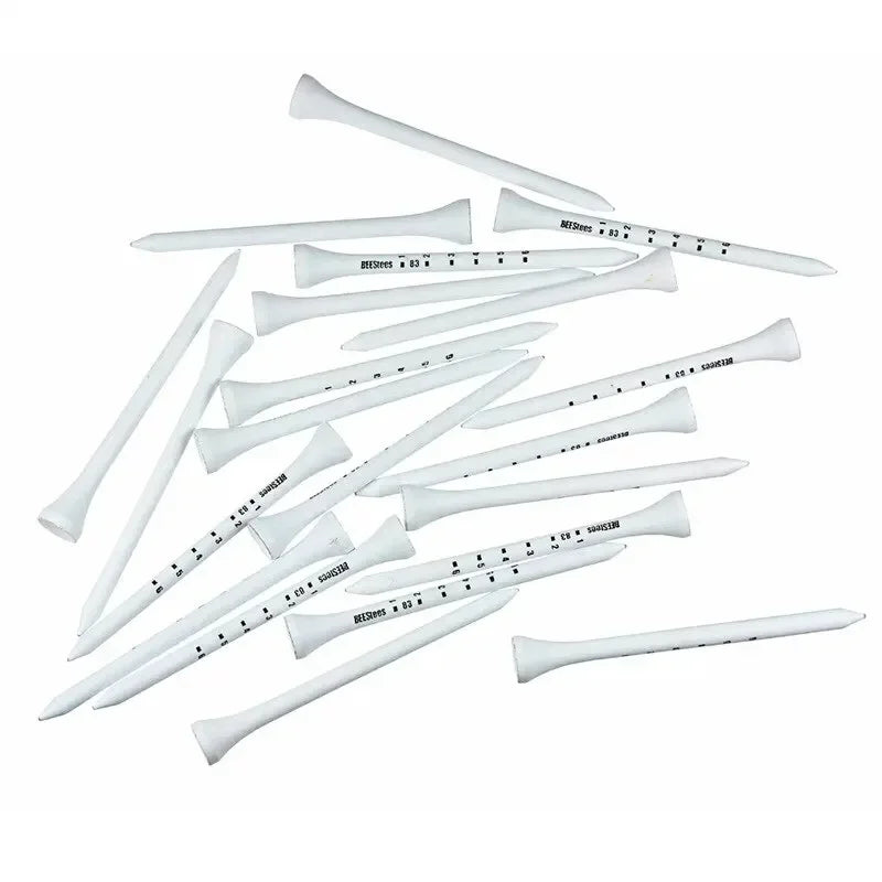 Lot de 50 tees de golf en bois durables qui stabilisent la balle sur le parcours pour maintenir un niveau de départ parfait et améliorer la précision. Golf TE012