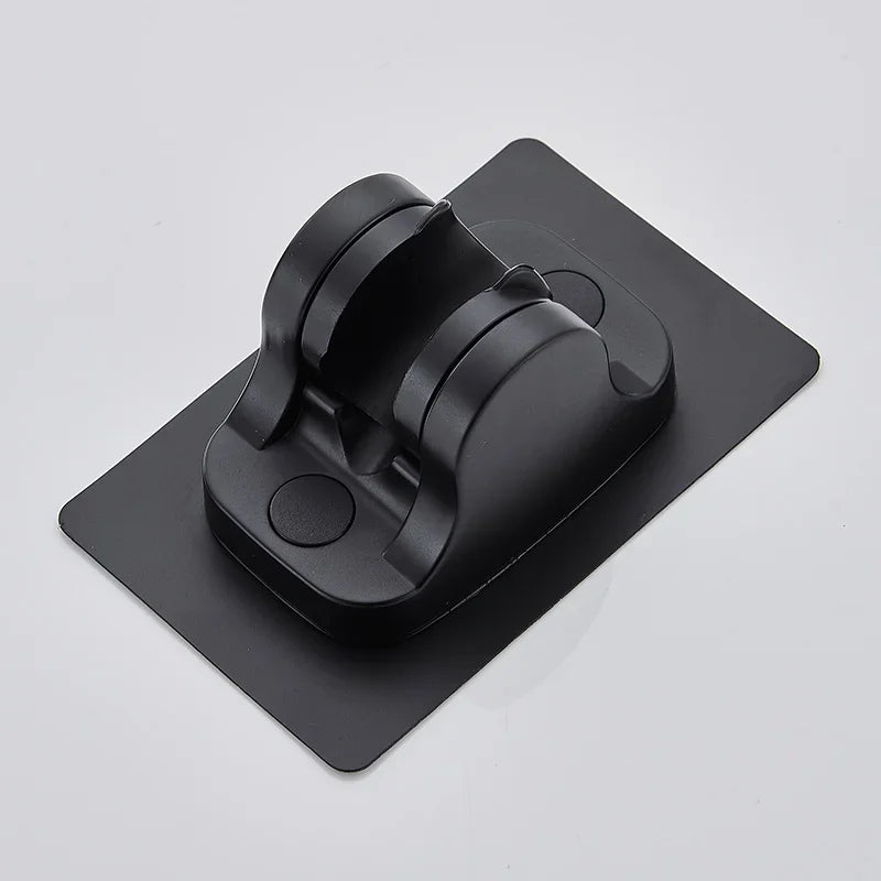 Shower Head Holder Brackets Black Suction Cup Wall Mount Adjustable Support For Bathroom Accessories Without Drill Stand Bath
