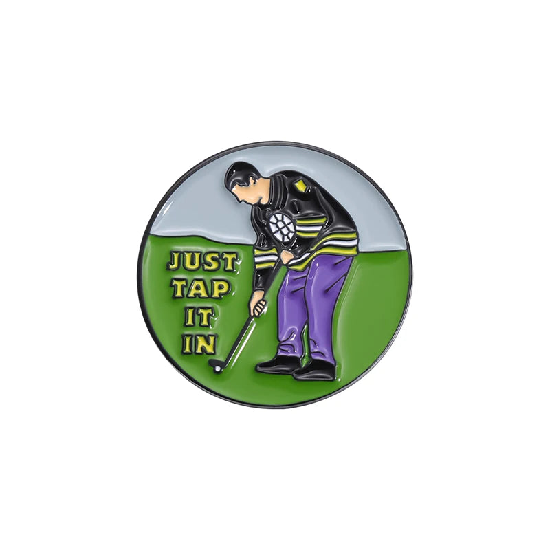 Marqueur de balle de golf magnétique amovible en alliage, accessoire de golf créatif, amusant et tendance, décoration de vacances, cadeaux