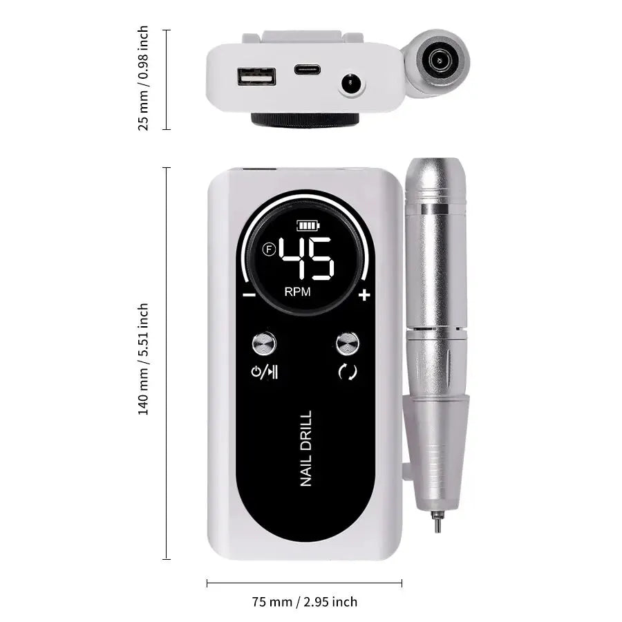 Ponceuse à ongles électrique portable professionnelle