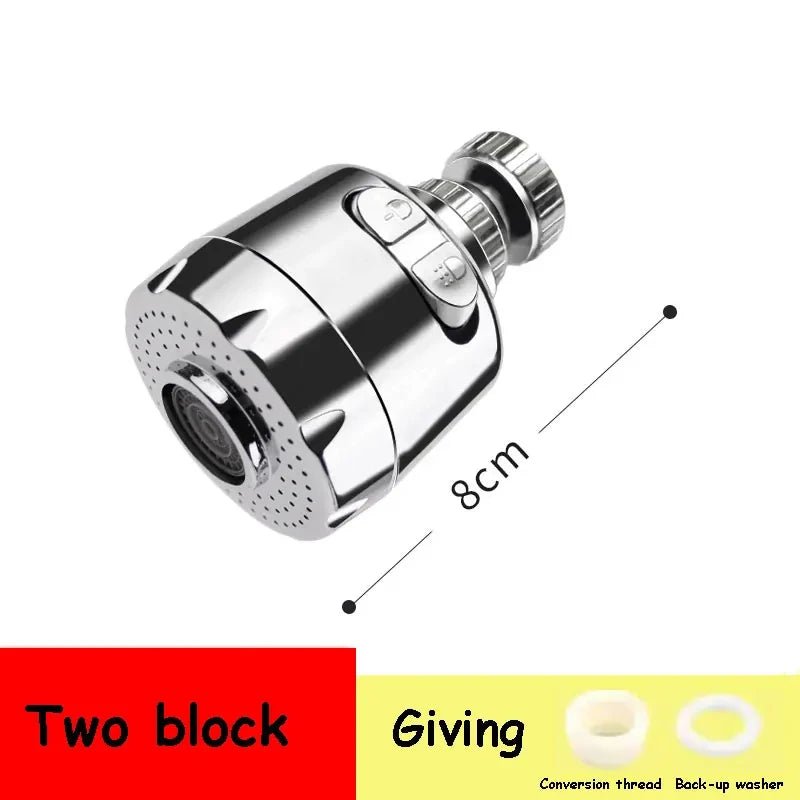 360° Rotating Kitchen Faucet Pressurized Anti-Splash Extended Filter Foam Universal Faucet Head Sprayer for Kitchen