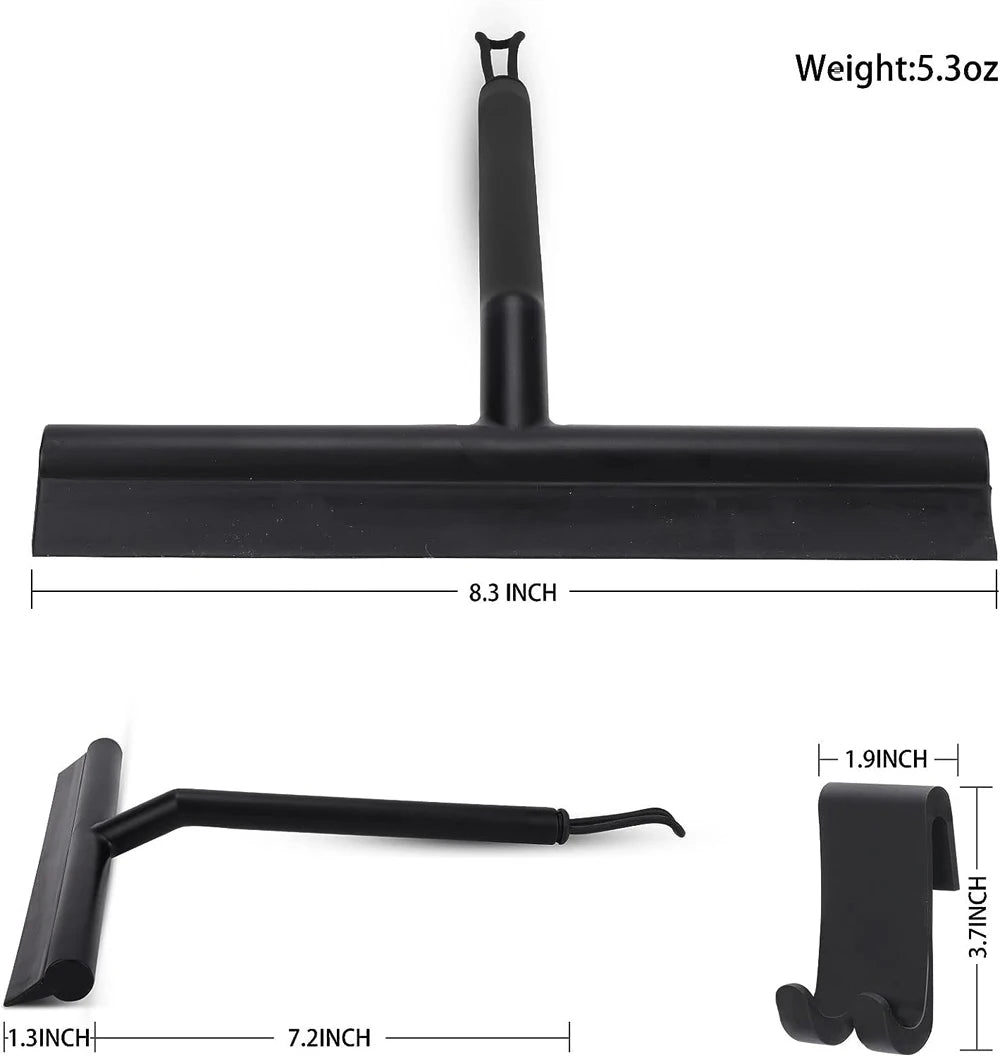 Bathroom Shower Squeegee Household Glass Wiper Window Mirror Silicone Scraper Shower Doors Hanging Squeegee Holder Cleaning Tool