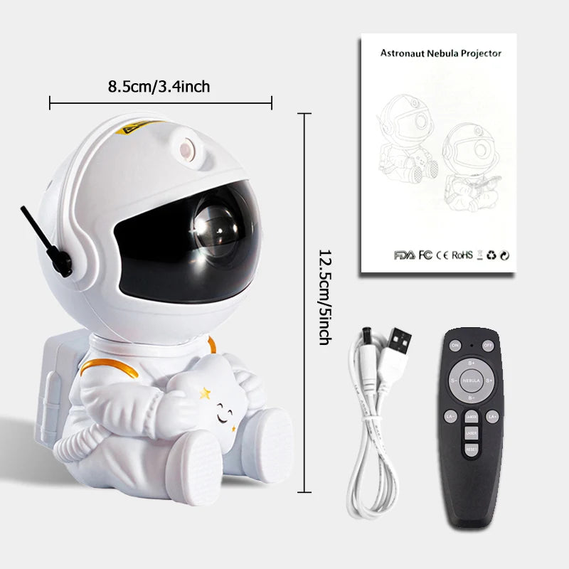 Projecteur d'étoiles pour enfants, veilleuse galaxie, astronaute, espace, projecteur, nébuleuse étoilée, lampe de plafond LED pour cadeau de Noël ou d'anniversaire