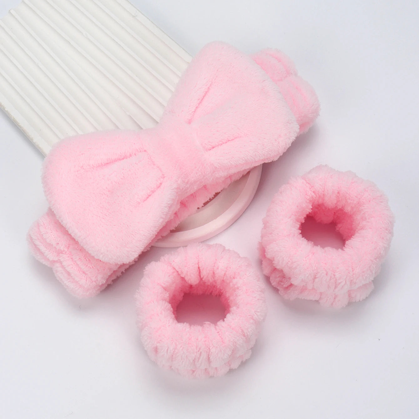 3 件套 Spa Headband Wristband for Washing Face Microfiber Makeup Towel Hair Bands Washband Scrunchies Absorbent Wrist Sweatband