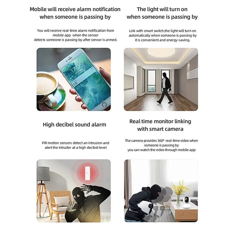 Smart Home Détecteur infrarouge Sécurité Smart Life Fonctionne avec Alexa Google Home