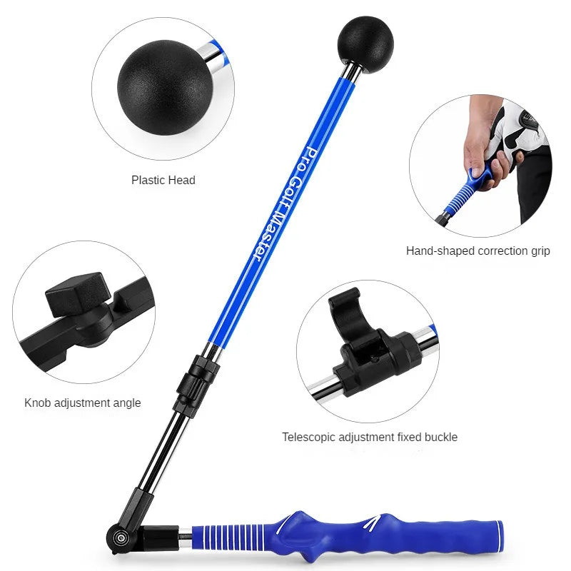 Entraînement de swing de golf PGM pliable, correcteur, longueur réglable, angle, débutant, disponible pour gauchers et droitiers