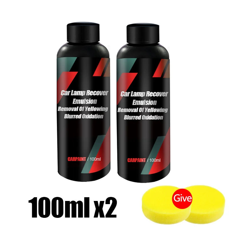Car Quick Headlight Restoration Polishing Kits Headlamp Remover Repair Cleaning Remove Oxidation Headlight Polish Liquid LHB-16
